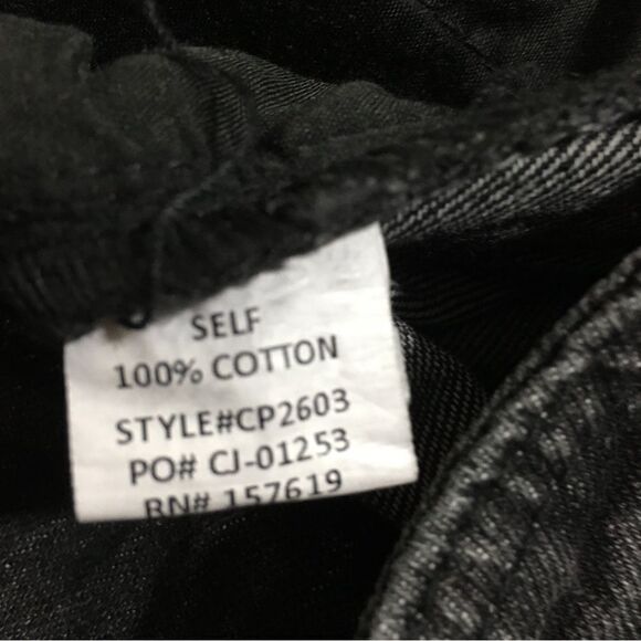 Cloud Ten NWT Black Denim Belted Wide Jeans Size Large - Picture 12 of 12